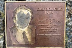 Park and placard to hometown hero Kirk Douglas (Amsterdam, NY)